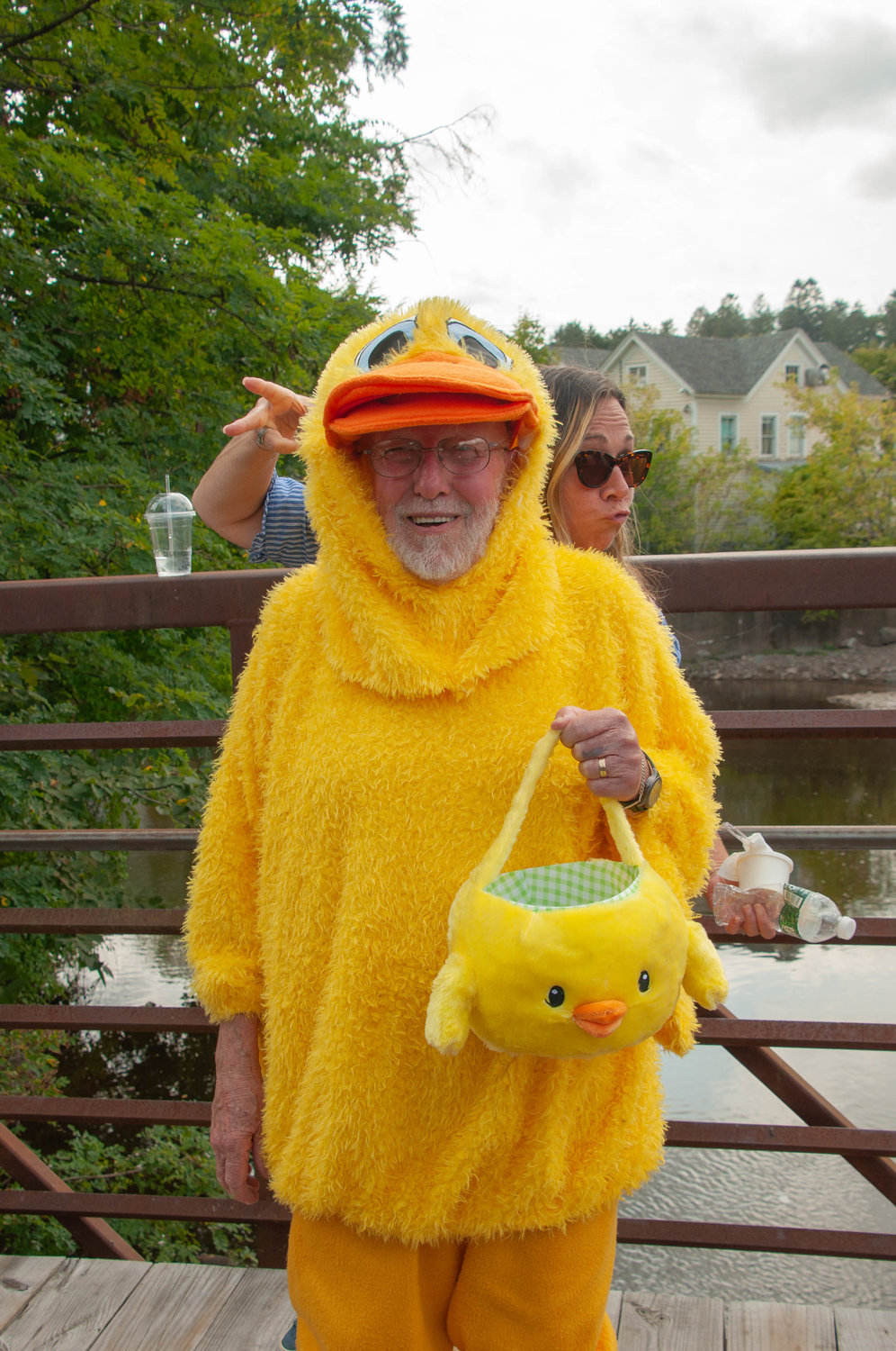 Jeffersonville's much-beloved Jack Costello was decked out in proper attire for the duck race at Jeff Jamboree last weekend.